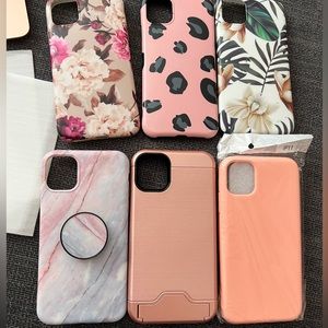 6 phone cases + 3 screen protectors for iPhone 11